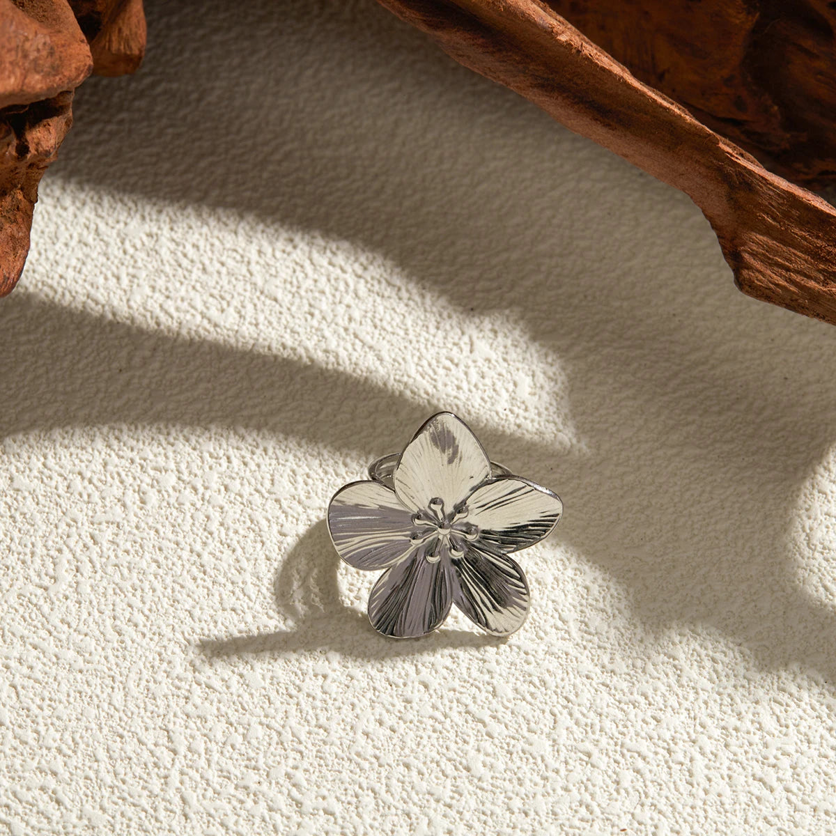 Flower Ring Silver - Serene Panache